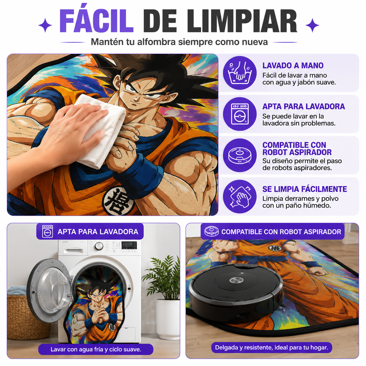 Alfombra de Goku Irregular